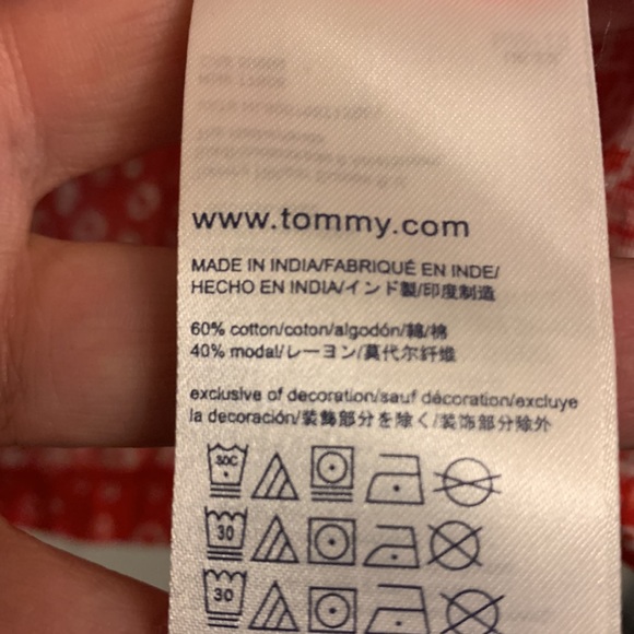 Tommy Hilfiger Red Floral T-Shirt - Picture 4 of 5